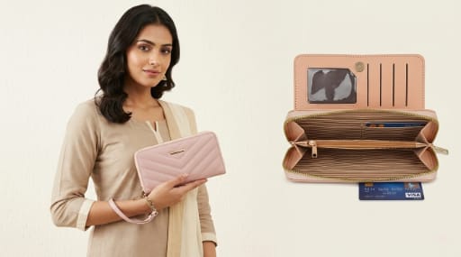 Quilted Zip-Around Wallet