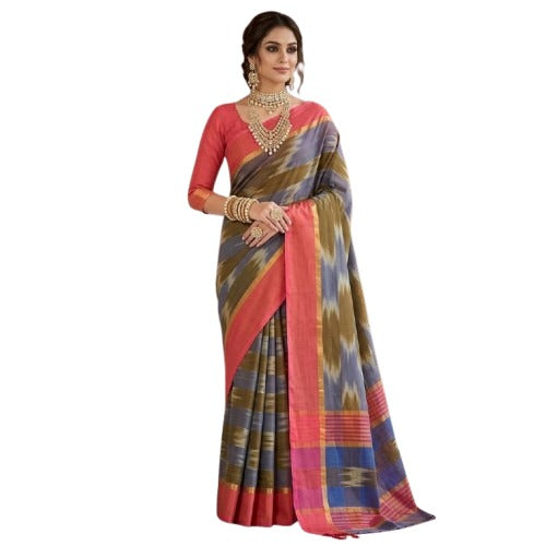 Zig Zag Kattari Design Patola saree