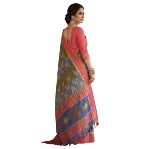 Zig Zag Kattari Design Patola saree