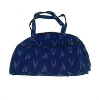 Indigo Ikat Quilted Shoulder Bag