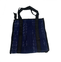 Indigo Ikat Canvas Lunch Tote
