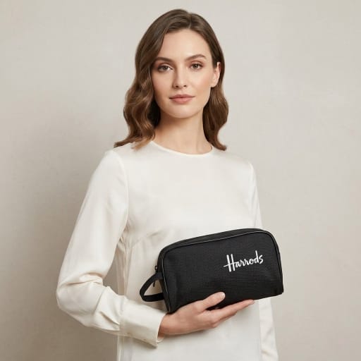 Harrods Small Nylon Wash Bag