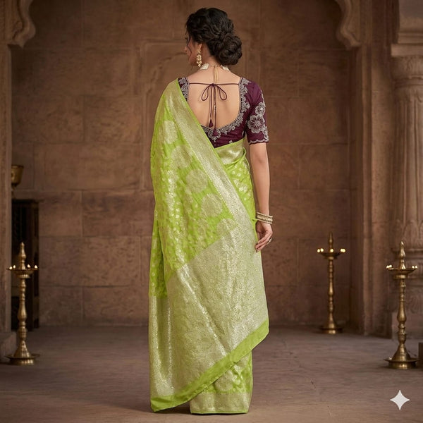 Zari Butta Georgette Saree