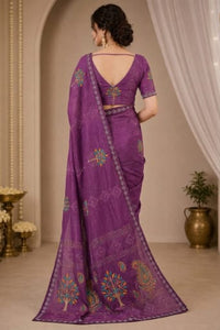 Hand-Embroidered Chiffon