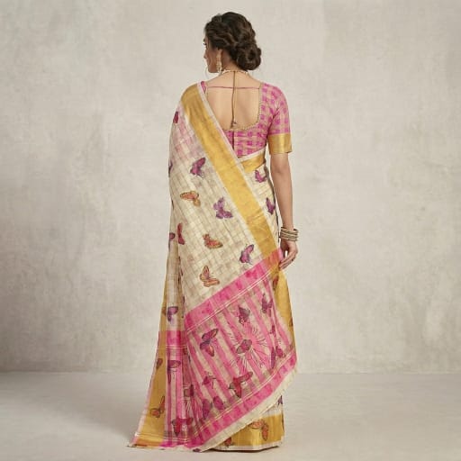 Butterfly Digital Print Saree
