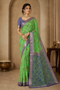 Munga Cotton Ikat Saree