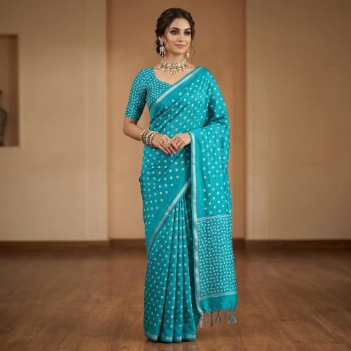 Rai Bandhani Saree