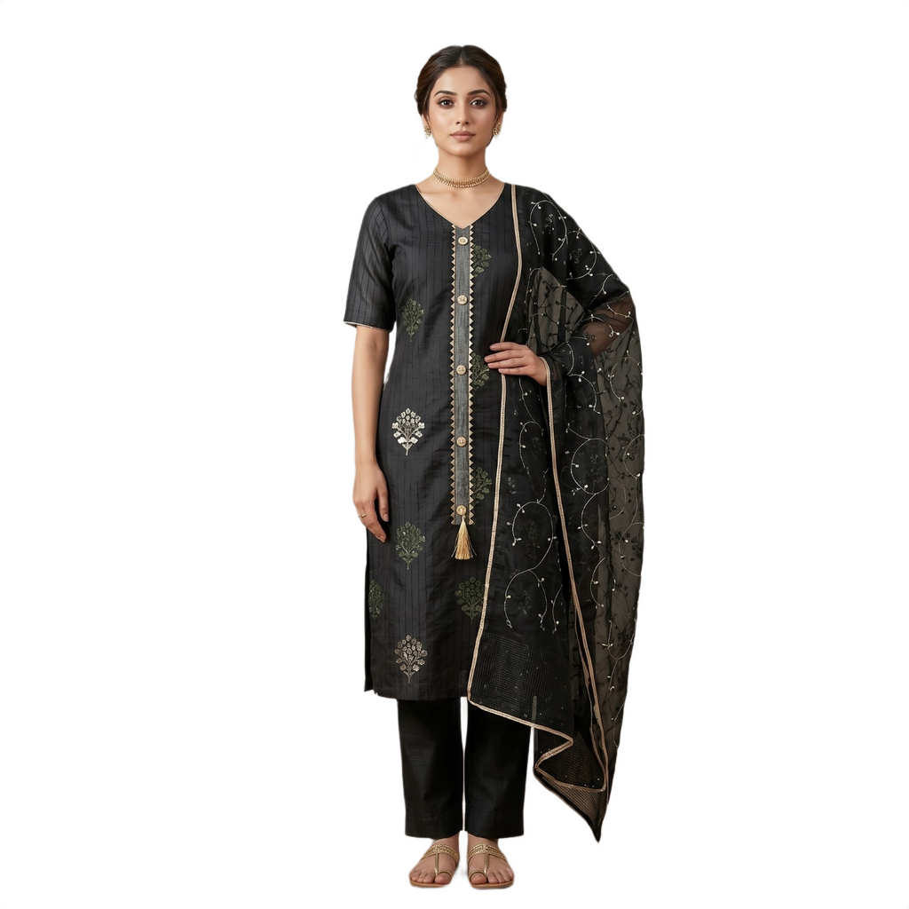 salwar kameez Kalamkari dress material.