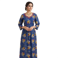 Floral Printed Flared Gown