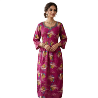 Floral Printed Flared Gown