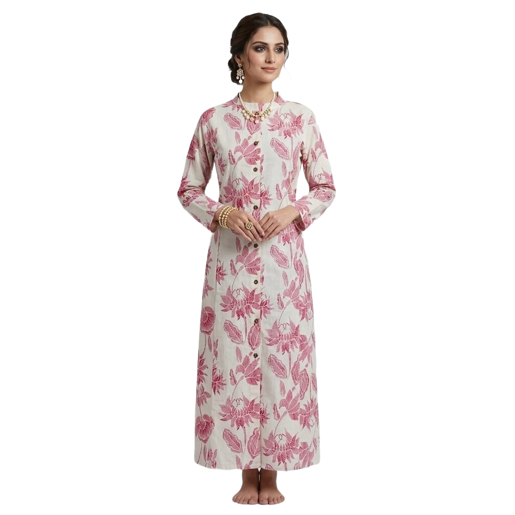 floral printed cotton kurta