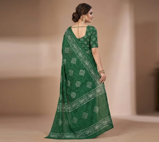Batik Printed Bandhani Saree