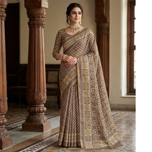 Chanderi silk-cotton blend Saree