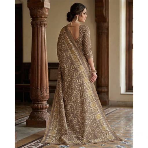 Chanderi silk-cotton blend Saree