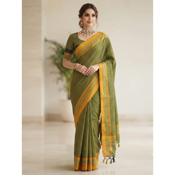 Traditional Narayanpet Checked Ilkal  Saree