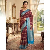 Paithani Bandhani Fusion Saree