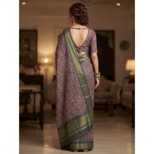 Butterfly Print Patola Style Saree.