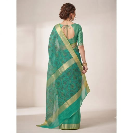 Chanderi Silk Floral Vine Saree