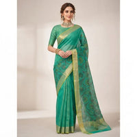 Chanderi Silk Floral Vine Saree