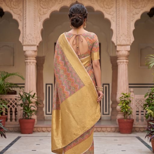 Patola Print Kota Tissue Saree