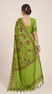 Floral Print Bhagalpuri Silk Saree