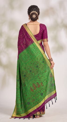 Madhubani Print Saree