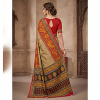 Bhagalpuri Tussar Silk Paisley Print Saree