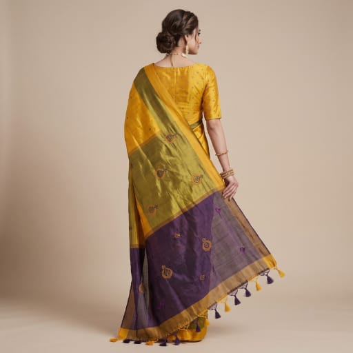 Chanderi silk-cotton saree