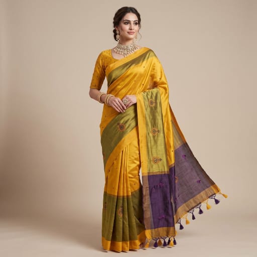Chanderi silk-cotton saree
