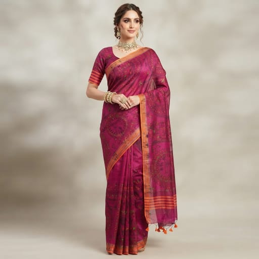 Madhubani Print Saree