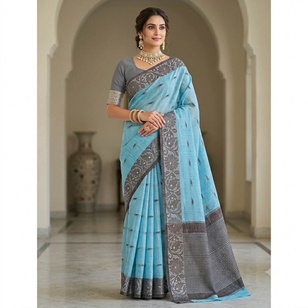 Bengal Handloom Linen Cotton Saree