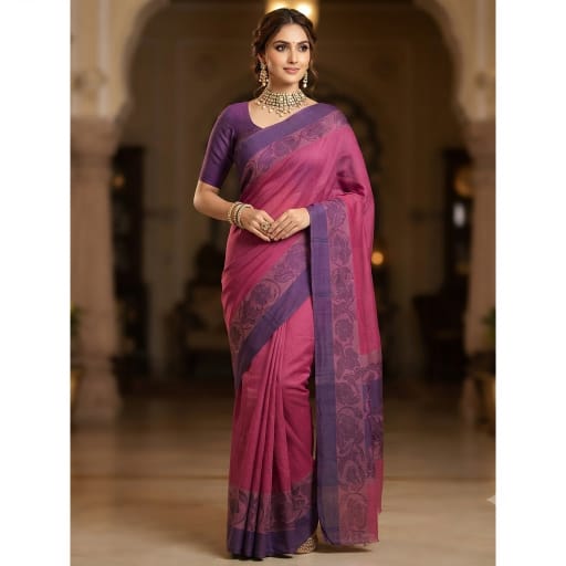 Bengal Handloom Linen Cotton Saree