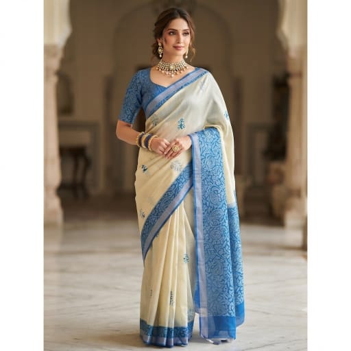 Chanderi silk-cotton saree