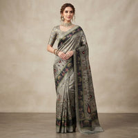 Tussar Linen Silk Saree