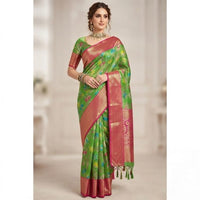 Banarasi Kora Organza Floral Jaal Saree