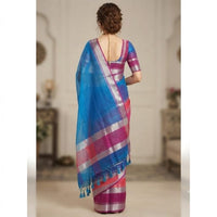 Chanderi Silk-Cotton Multi-Stripe Pallu Saree