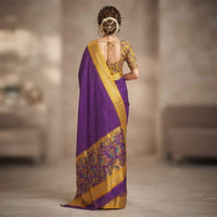 Jacquard Border Silk Saree