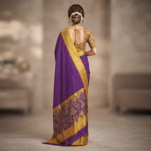 Jacquard Border Silk Saree