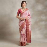 Banarasi Kora Organza Shibori Tie-Dye Saree