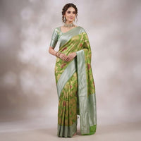 Banarasi Kora Organza Shibori Tie-Dye Saree