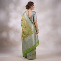 Banarasi Kora Organza Shibori Tie-Dye Saree