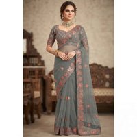 Sage Green Designer Saree