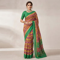 Zig Zag Kattari Design Patola saree