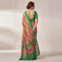 Zig Zag Kattari Design Patola saree