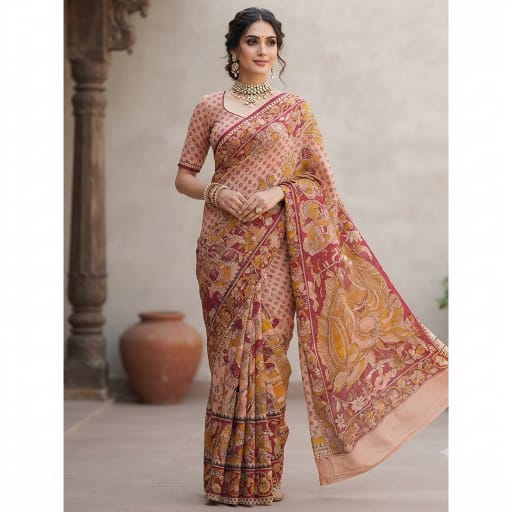 Kalamkari Cotton Saree