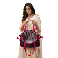 Quilted Fabric Tote Bag