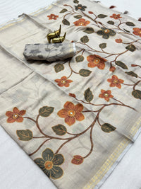SOFT ERODE TISSUE ZARI SAREE