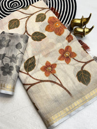 SOFT ERODE TISSUE ZARI SAREE