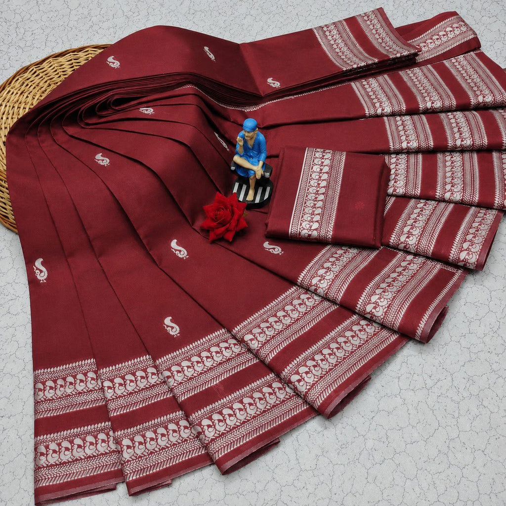 Beautiful Art Silk Jacquard Border Saree