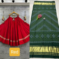 semi goji silk bandhani Khadi print duptta